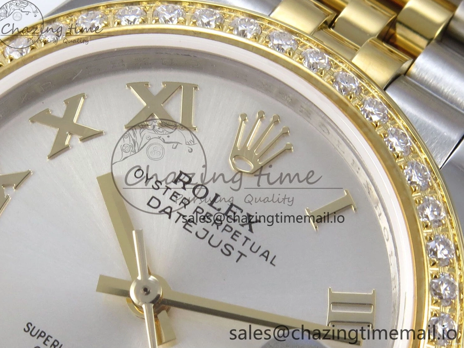 31 Best Jubilee Edition JARF 904L Silver on Bracelet DateJust SS 278383RBR YG Dial Roman Steel Diamonds HZ2236 1:1 1219